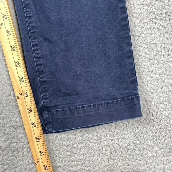 Aero Slim Straight Chino Slacks Pants Men's 33x32 Measured (33x30) Navy - Picture 4 of 11